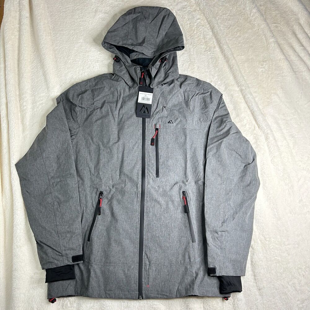 Apricoat Men's Jacket in Dark Gray with Removable Hood Size Medium